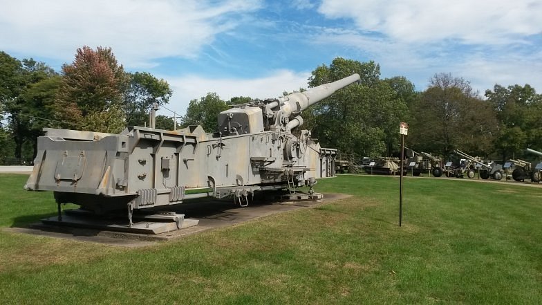 Cannon set on ground.